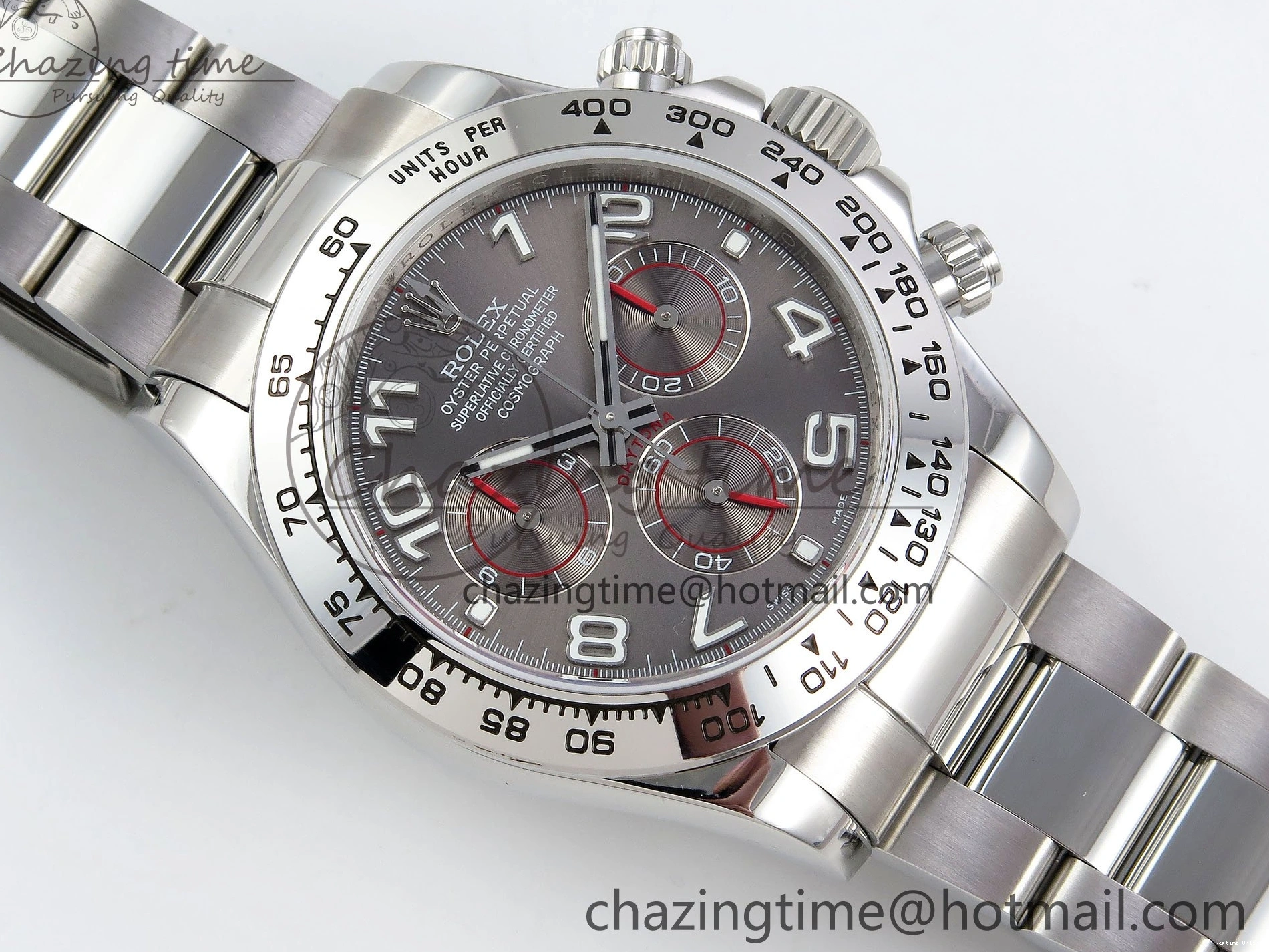 0209 Daytona 116509 QF 1:1 Best Edition Gray Numeral Dial on SS Bracelet SH4130 V3 (Gain Weight) MoistureWicking 1618